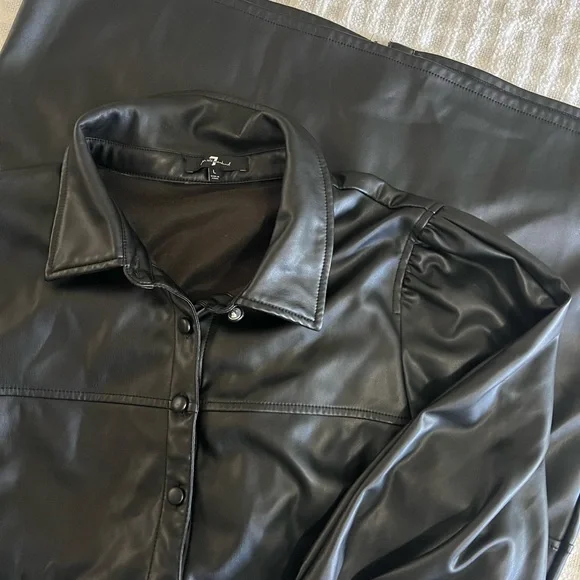 Seven Of All Men Kind Black Leather Mini Dress ✨📸 - Picture 2 of 3